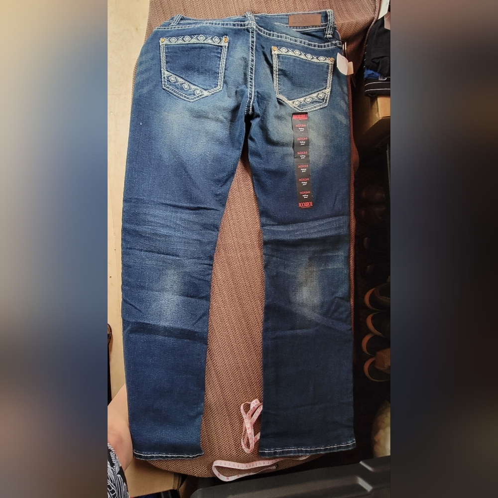 Rock & Roll Cowgirl  Riding Boot Cut Jeans 34-inch Inseam
